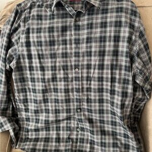 UNTUCKit Men's Plaid Dress Shirt - Black and White